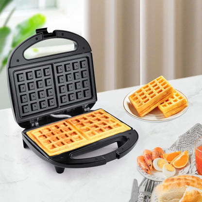 YASHE Appareil à gaufre, 750W Gaufrier Electrique, Machine a Gaufre pour 2 Gaufres, Plaques Antiadhésives, Température Automatique, Lumière De Cuisson