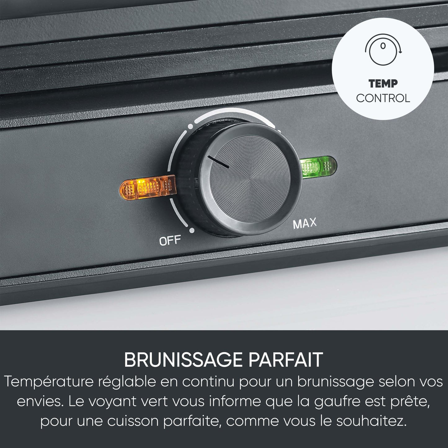 SEVERIN Gaufrier 1 600 W, Appareil à gaufres au revêtement antiadhésif pour gaufres belges moelleuses et croustillantes, Machine à gaufre sans PFAS au design compact, Noir, WA 2130